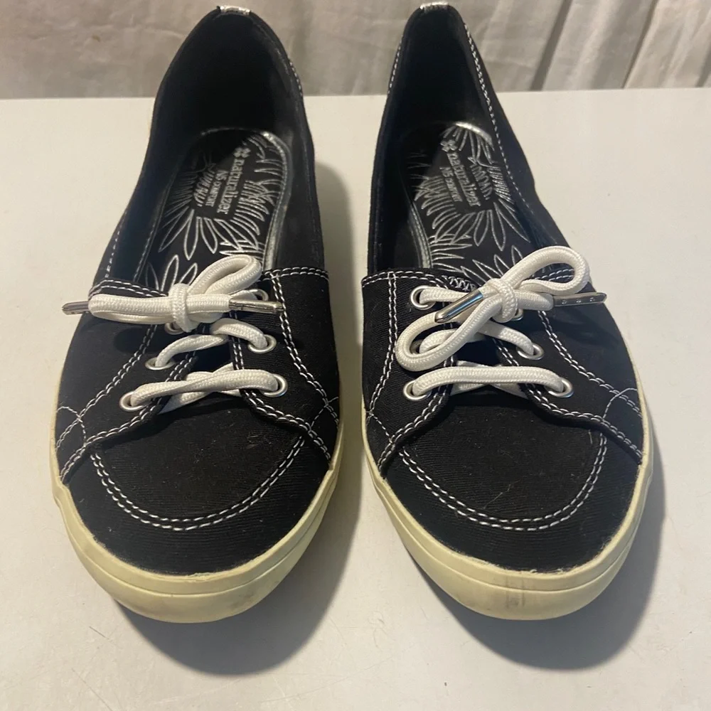 Naturalizer black canvas slip on shoes size 8N - Picture 2 of 5